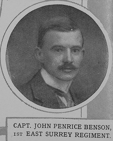 Benson J P Captain 1st East Surrey Regiment The Illustrated London News 24th Oct 1914