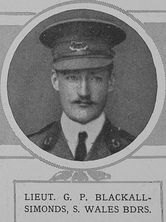 Blackall-Simonds G P Lt South Wales Borderers The Illustrated London News 14th Nov 1914