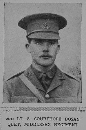 Bosanquet S C 2nd Lt 1st Middlesex Regiment The Illustrated London News 23rd Jan 1915