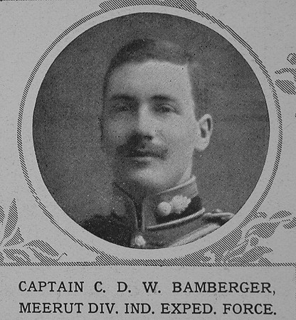 Bamberger C D W Captain Indian Army Attd Royal Engineers The Illustrated London News 9th Jan 1915