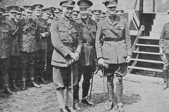 Captain Pollard VC And Lt Haine VC Welcomed To HAC Headquarters