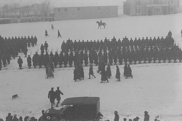 Lord Kitchener Inspecting The University And Public Schools Brigade Epsom Downs