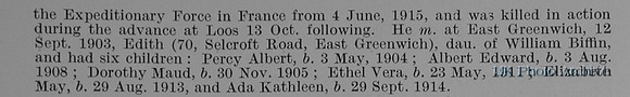 Churchill A E Pte 1057 6th East Kent Regiment Obit Part 2