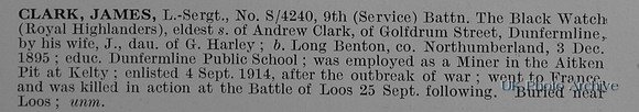 Clark J LSergt S4240 9th Black Watch