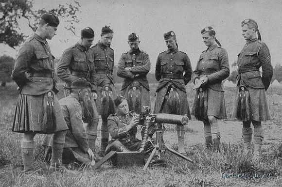 A Machine Gun Section Of The 14th London Regiment Undergoing Training