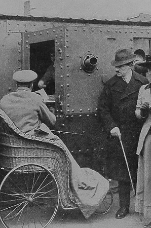 A Wounded Officer Buying A War Bond From A Tank In Trafalgar Square