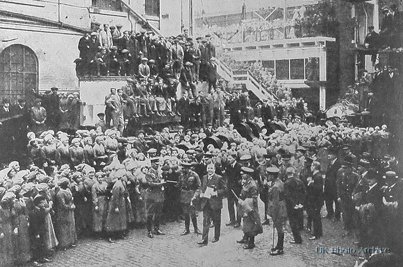 The King Visiting Ship Builders On The Clyde At Messrs Rowans Works