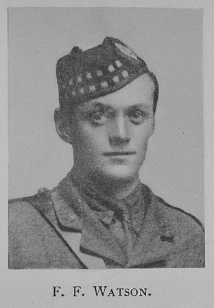 Watson F F 2nd Lt 14th Attd 15th Royal Scots