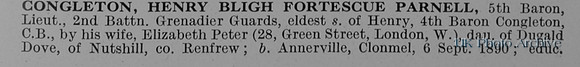 Congleton H B F P Lt Baron Grenadier Guards Obit Part 1