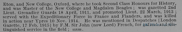 Congleton H B F P Lt Baron Grenadier Guards Obit Part 2