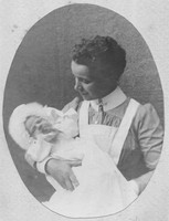 A Baby With Its Nurse In Edwardian Times