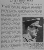 Annand R W 2nd Lt VC 2nd Durham Light Infantry Citation