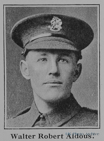 Aldous W R Pte 5652 28th London Regiment Trans To 13th London Regiment