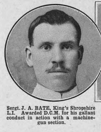 Bate J A Sergt DCM Kings Shropshire Light Infantry
