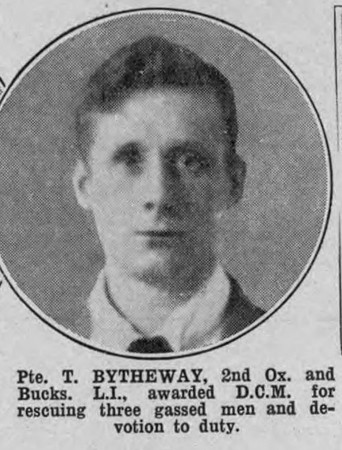 Bytheway T Pte DCM 2nd Oxford And Bucks Light Infantry