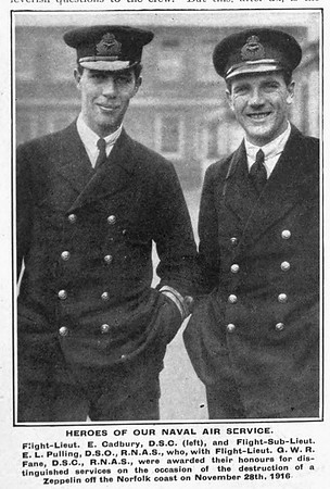Cadbury E Flt Lt And Pulling E L Flt Sub Lt Royal Naval Air Service