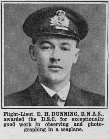 Dunning E H Flt Lt DSC Royal Naval Air Service