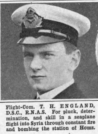 England T H Flt Com DSC Royal Naval Air Service