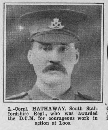 Hathaway LCpl DCM South Staffordshire Regiment