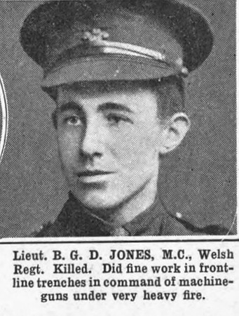 Jones B G D Lt MC Welsh Regiment