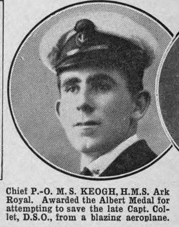 Keogh M S CPO Albert Medal HMS Ark Royal Navy