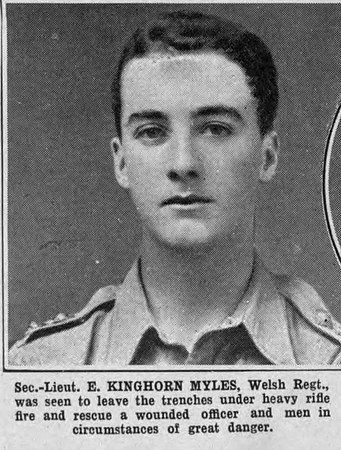 Myles E K 2nd Lt VC Welsh Regiment