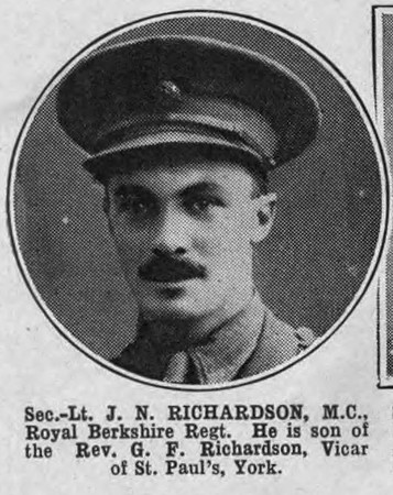 Richardson J N 2nd Lt MC Royal Berkshire Regiment