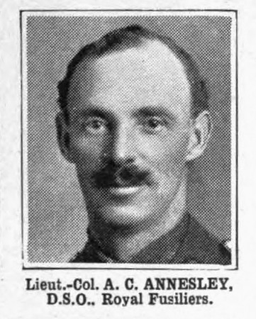 Annesley A C Lt Col DSO Royal Fusiliers