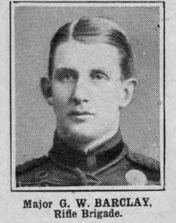 Barclay G W Major Rifle Brigade
