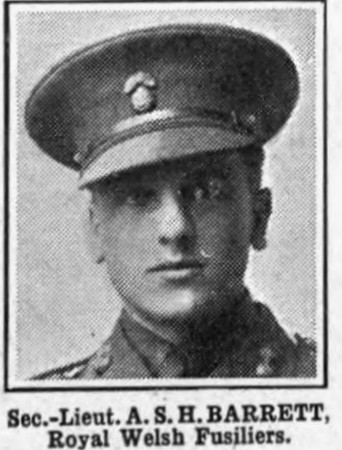 Barrett A S H 2nd Lt Royal Welsh Fusiliers