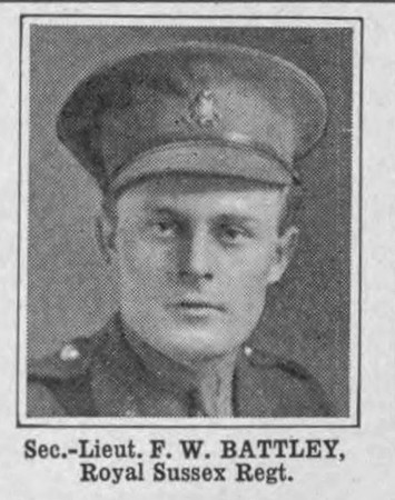Battley F W 2nd Lt Royal Sussex Regiment