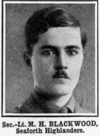 Blackwood M H 2nd Lt Seaforth Highlanders