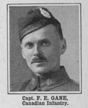 Gane F E Captain Canadian Infantry