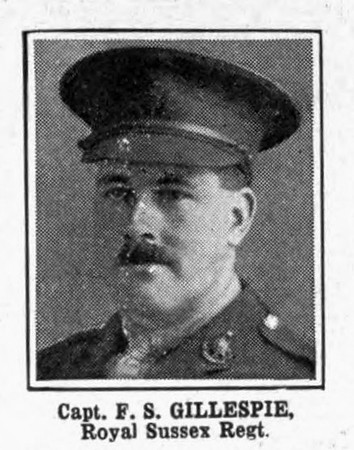 Gillespie F S Captain Royal Sussex Regiment