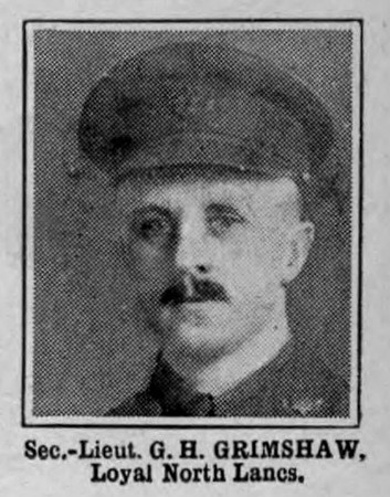 Grimshaw G H 2nd Lt Loyal North Lancs Regiment