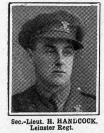 Handcock H 2nd Lt Leinster Regiment