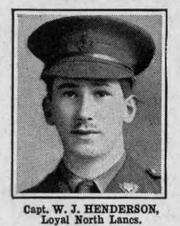 Henderson W J Captain Loyal North Lancs Regiment