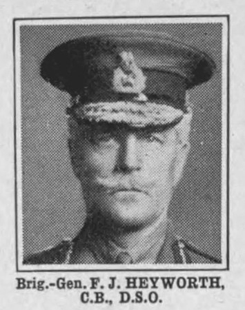 Heyworth F J Brig Gen CB DSO General Staff