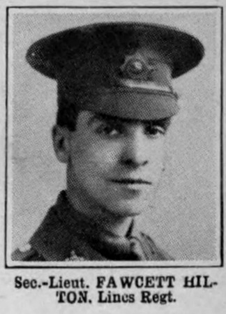 Hilton F 2nd Lt Lincolnshire Regiment