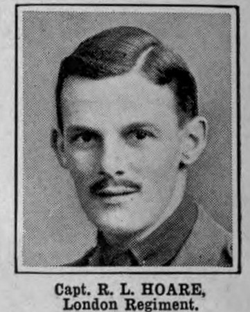 Hoare R L Captain 12th London Regiment