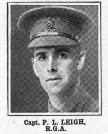 Leigh P L Captain Royal Garrison Artillery