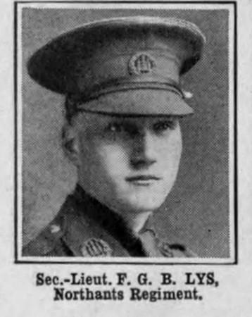 Lys F G B 2nd Lt Northants Regiment