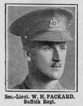 Packard W H 2nd Lt Suffolk Regiment