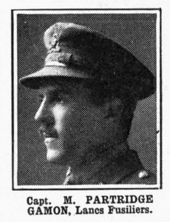 Partridge-Gamon  M Captain Lancashire Fusiliers