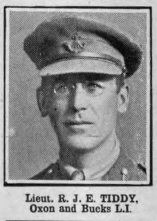 Tiddy R J E Lt Oxford and Bucks Light Infantry