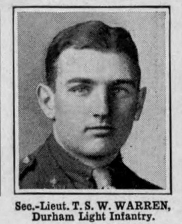 Warren T S W 2nd Lt Durham Light Infantry