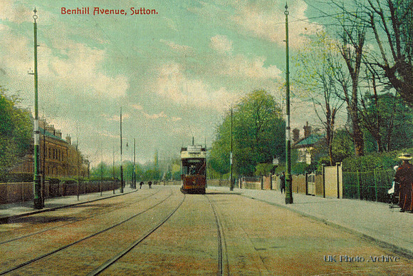 Tram In Benhill Avenue Sutton