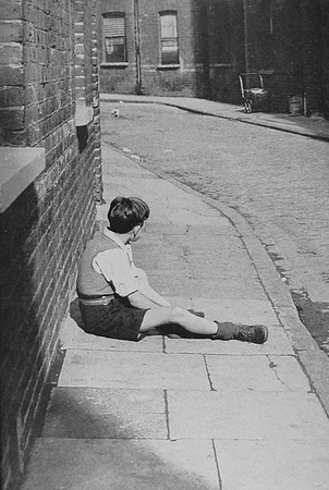 A Child Playing In Bethnal Green London 1950