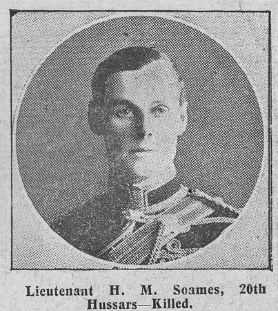 Soames H M Lt 20th Hussars The Graphic 4th Sep 1914