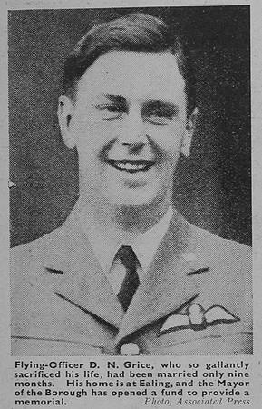 Grice D N Flying Officer Royal Air Force